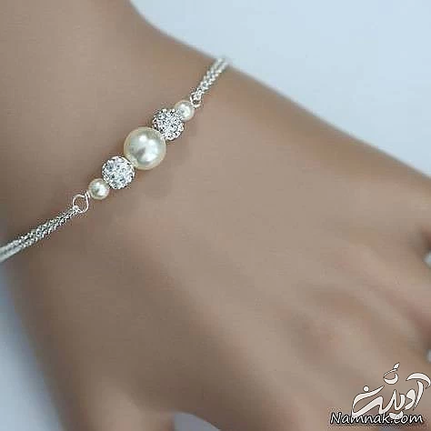 مدل دستبند مرواریدی ظریف دستبند مرواریدی